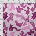 thumbnail image 3 of oneOone Velvet Purple Fabric Abstracts Sewing Material Print Fabric By The Yard 58 Inch Wide, 3 of 4