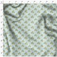 thumbnail image 4 of Soimoi Green polyester Crepe Fabric Stripe & Anemone Floral Print Fabric by Yard 42 Inch Wide, 4 of 6