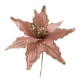thumbnail image 2 of 28cm High Grade Adhesive Powder Simulation Christmas Flowers in Gold Champagne Burgundy Colors for Tree Decoration, 2 of 6