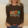 thumbnail image 1 of Aboser Chemises de Vacances pour Femmes Jour de l'Action de Grâce Mode T-Shirts Graphiques Citrouille Grande Taille Hauts d'Automne Manches Longues Douces T-shirt Reconnaissant Blouses Col Rond Grande Taille 2024, 1 of 4