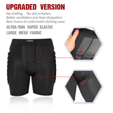 Protective TOMSHOO Protective Padded Shorts for Adults / Kids Breathable Hip Butt Tailbone Impact Protection Pads for Snowboard Skiing Skating