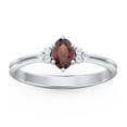 thumbnail image 2 of Birthstone Oval Ring with Shoulder Accents - Garnet (January), 2 of 5