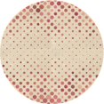thumbnail image 1 of Ahgly Tapis Rond Lavable en Machine Intérieur Transitionnel Orange Lever de Soleil, 7 Pieds Rond, 1 of 7