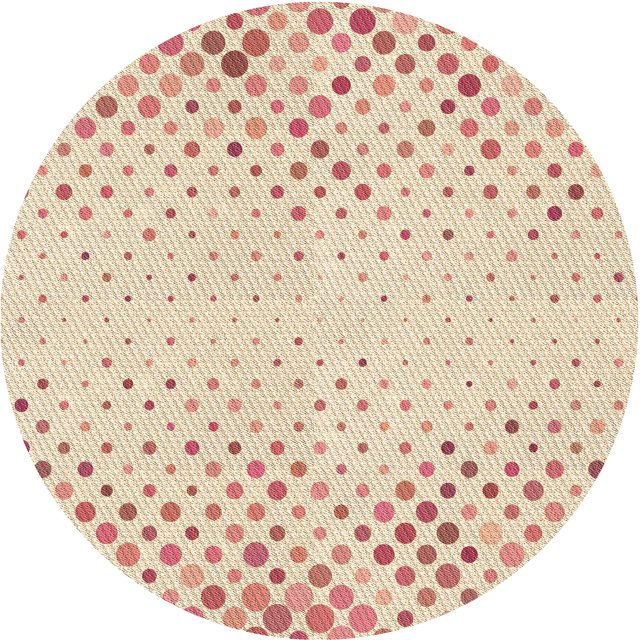 Ahgly Tapis Rond Lavable en Machine Intérieur Transitionnel Orange Lever de Soleil, 7 Pieds Rond