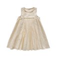 thumbnail image 1 of LUOGENLI Robe Filles Été Sans Manches Robe de Couleur Unie Décontractée pour Tout-Petits et Enfants Robe en Lin pour Filles Longueur Midi Beige 4-5 Ans, 1 of 5