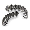 thumbnail image 3 of TISHITA 18K Gold Custom Top&Bottom Teeth Grill Set Hip Hop Grill Prop Black, 3 of 8