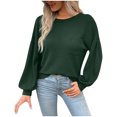thumbnail image 1 of Timegard Womens T Shirts Long Sleeve Round Neck Basic Tops Casual Comfy Solid Color Blouses, 1 of 6