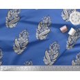 thumbnail image 2 of Soimoi Georgette Viscose Fabric Leaves & Floral Block Decor Fabric Printed Yard 42 Inch Wide, 2 of 3