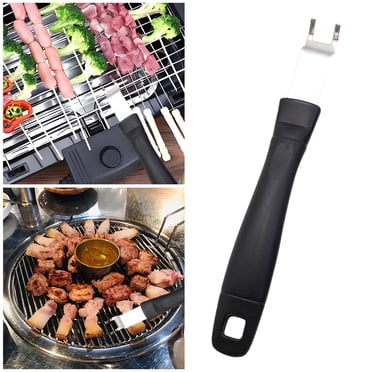 Outdoor Barbecue Forks Stainless Steel Grill Grate Lifter for Moving Hot Plates with Durable Metal Construction and Practical Grill Accessory