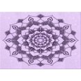 thumbnail image 1 of Ahgly Company Machine Washable Indoor Rectangle Transitional Purple Flower Purple Area Rugs, 2' x 4', 1 of 7
