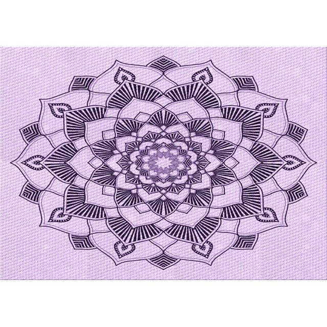 Ahgly Company Machine Washable Indoor Rectangle Transitional Purple Flower Purple Area Rugs, 2' x 4'
