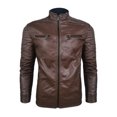 thumbnail image 1 of kurtrusly Stand Out In Style With Cool Men S Motorcycle Jacket Stylish And Warm Faux Leather Motorcycle Jacket coffee XL, 1 of 6