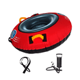 thumbnail image 1 of Foldable Inflatable Snow Sled with Handles - 80x80cm Small Size Red - Soft Oxford Cloth Base & Freeze-Resistant Thickened PVC Inner Tube - Portable Winter Snow Toy for Kids & Adults - Quick, 1 of 7