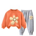 thumbnail image 2 of Pisexur Ensemble de Vêtements d'Automne et d'Hiver pour Bébés Filles Garçons 2 Pcs Mode Décontractée Imprimé Floral Manches Longues Col Rond Chandails en Molleton et Pantalons Ensemble de Survêtement pour Filles Garçons 3-8 Ans, 2 of 4