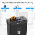 thumbnail image 3 of Paper Shredder for Home,10-Sheet Cross Cut with 13L Basket, P-4 Security Level,3-Mode Design - Shreds CD and Credit Card,Shredders for Home Use, 3 of 8