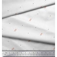 thumbnail image 3 of Soimoi White Poly Georgette Fabric Flower Buds & Dots Decor Fabric Printed Yard 52 Inch Wide, 3 of 5