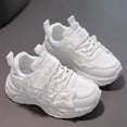 thumbnail image 2 of MIASHUI Kids Shoes Girls Sports Shoes Pattern Star Pattern Flat Bottom Casual Shoes,White,3.5-4 Years, 2 of 9