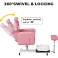thumbnail image 2 of Pedicure Chair with Foot Basin , Massage Foot Bath Hydraulic Pedi Chair with 360° Rotation, Height Adjustable Pedicure Unit Station, 2 of 6
