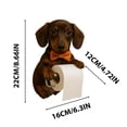 thumbnail image 2 of Dog Toilet Paper Holder, Wall Mount Resin Toilet Paper Holder, Funny Dog-Shaped Bathroom Decor, Space-Saving Bathroom Accessory, Cute Gift for Dog Lovers, Puppy Tissue Roll Storage for Powder Room, 2 of 4