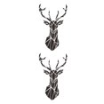 thumbnail image 2 of Wweixi Multifunctional 3D Mirror Deer Wall Sticker For Various Uses Personalized Home black XL 2Set, 2 of 6