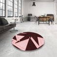 thumbnail image 4 of Ahgly Company Tapis d'Intérieur Lavable en Machine Carré Transitionnel Brun Chocolat, 5 Pieds Carré, 4 of 7