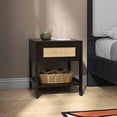thumbnail image 2 of HOMCOM Narrow Nightstand, Bedside Table with Drawer and Storage, 2 of 10