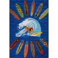 thumbnail image 1 of Tapis amusant pour enfant Surfeur multicolore nylon, 1 of 2