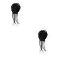thumbnail image 1 of Maytalsory Ladies Ponytail Extension Hairstyle Simple Accessory With Novel And Unique 1B 2Set, 1 of 6