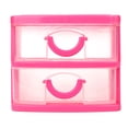 thumbnail image 1 of RXIRUCGD 13*9*11.5cm Mini Organizer Box Storage Container Case with 2 Clear Desktop Drawer Units,Red, 1 of 2