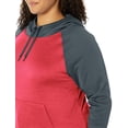thumbnail image 5 of Hanes Womens Sport Performance Fleece Hoodie, L, Dada Grey/Razzle Pink Heather, 5 of 5
