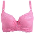 thumbnail image 1 of Womens Sports Bras Plus Size Padded Bra Feature V-Neck Nursing Bra Style W-1657 Red-a S, 1 of 8