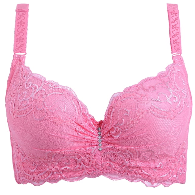 Womens Sports Bras Plus Size Padded Bra Feature V-Neck Nursing Bra Style W-1657 Red-a S