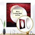 thumbnail image 3 of Designart "Radiant Ruby Red Moon" moon Square Mirror Wall Decor Astronomy - Large Red Square Bathroom Mirror - Square Printed Wall Mirror Art, 3 of 5