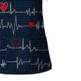 thumbnail image 3 of EGNMCR Hauts de Sarrau Femmes Blouse pour Femmes Uniforme de Travail pour Femmes Vêtements Imprimé Col en V Manches Courtes Hauts avec Poche, 3 of 4