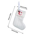 thumbnail image 2 of XZNGL White Christmas Tree Socks Letter Decorations Knitted Holiday Stockings for Mantel Staircase Tree Display and Festive Home Decoration, 2 of 5