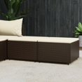 thumbnail image 1 of vidaXL Repose-Pieds de Jardin avec Coussins 2 Pcs Brun Rotin Poly, 1 of 5