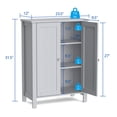 thumbnail image 2 of Patiojoy Bathroom Storage Cabinet Floor Storage Freestanding Organizer Cabinet Gray, 2 of 6