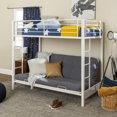 thumbnail image 2 of Premium Metal Twin over Futon Bunk Bed - White, 2 of 7