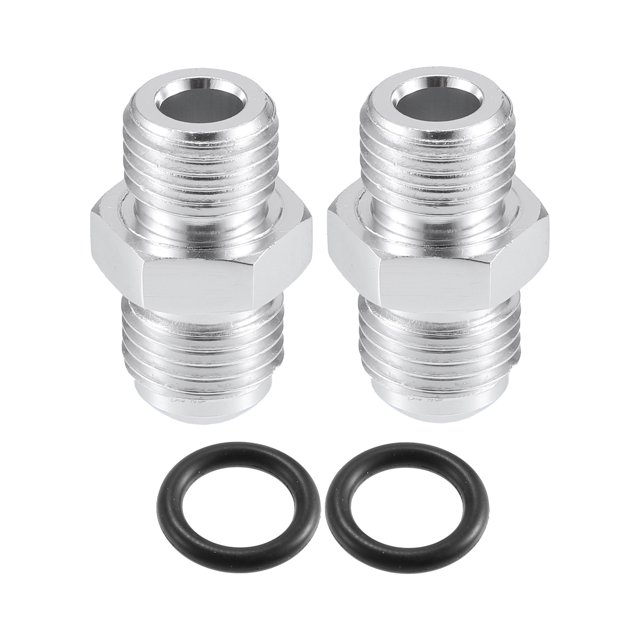 Unique Bargains 1 Set Car Transmission Oil Cooler Adapter Fitting Front Rear Port 6AN Flare to 1/4 NPS Aluminum Alloy