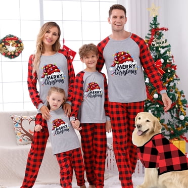 Black Friday Deals 2022! Pisexur Christmas Pajamas for Family, Classic Plaid Xmas Sleepwear for Christmas Parent-Child Outfit, Matching Family Christmas Pajamas Set for New Year's Pajama Party