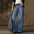 thumbnail image 2 of WEAIXIMIUNG Jeans Larges à Jambe Droite Taille Mi-Haute Vintage Mode Décontractée pour Femmes, Coupe Ample en Denim, 2 of 4