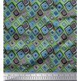 thumbnail image 1 of Soimoi Modal Satin Fabric Square Geometric Printed Fabric 1 Yard 42 Inch Wide, 1 of 3