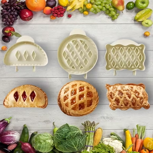 Mini Apple Pie Molds (3-pack) - A must-have for home baking! Easily make crispy mini pies. Classic shape, bake-resistant, and easy to unmold. Perfect for Halloween and Christmas!
