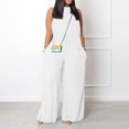 thumbnail image 1 of LSLJS Combinaison Décontractée pour Femme Sans Manches à Bretelles Spaghetti, Ample, Ajustable, Extensible, Pantalon Long, une-Pièce avec Poches, 1 of 5