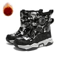 thumbnail image 2 of Curenmufel Bottes de Randonnée pour Tout-Petits Bébé Garçon Fille Chaussures d'Hiver Chaudes à Enfiler Bottes de Neige Nourrisson Confortables Résistance à l'Eau Chaussures Intérieur Extérieur Taille 4 (Noir, Grands Enfants 4), 2 of 9