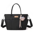 thumbnail image 1 of Nestbag Black Tote Bag, Large Water-Resistant Diaper Bag & Handbag for Travel Work Daily Use, 1 of 1