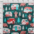 thumbnail image 3 of oneOone Tissu Polyester Spandex Vert Sarcelle Foncé Camping Randonnée Point Diy Vêtements Tissu de Courtepointe Tissu Imprimé au Mètre 56 Pouces de Large, 3 of 4