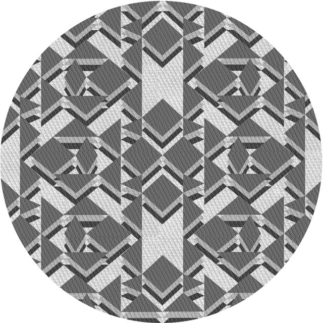 Ahgly Company Machine Washable Indoor Round Transitional Silver Gray Area Rugs, 6' Round