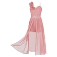thumbnail image 2 of RUNQHUI Robe Princesse à Volants pour Enfants Filles Combinaison Robe en Tulle Florale Broderie Robe en Mousseline Orange Rose 8, 2 of 7