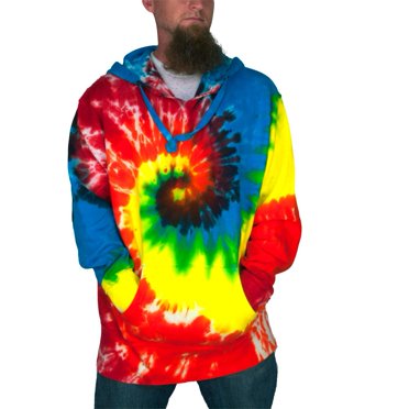 Tie Dye Mens V-Neck Hoodie